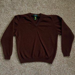 VINTAGE authentic woolmark 100% wool brown cozy sweater